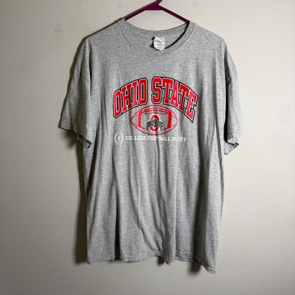 Gildan Ohio State Buckeyes College Football Playoff Graphic Tee Gray XL Mens